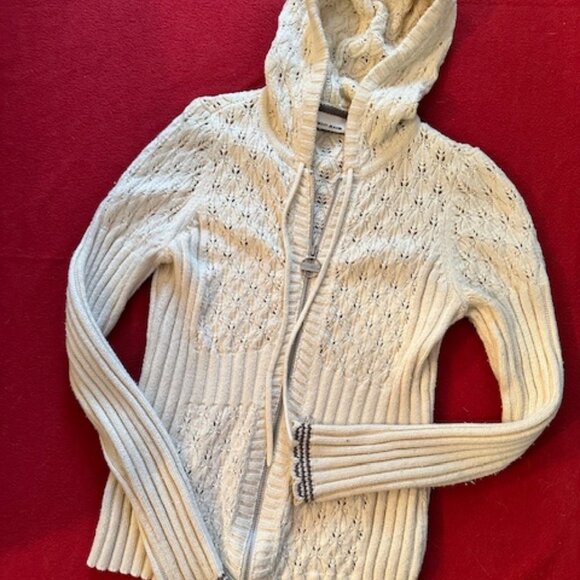 Y2K DKNY Jeans Zip Up Knit Hoodie - Sz M - Picture 2 of 14